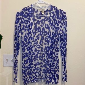 LOFT Animal Print Cardigan